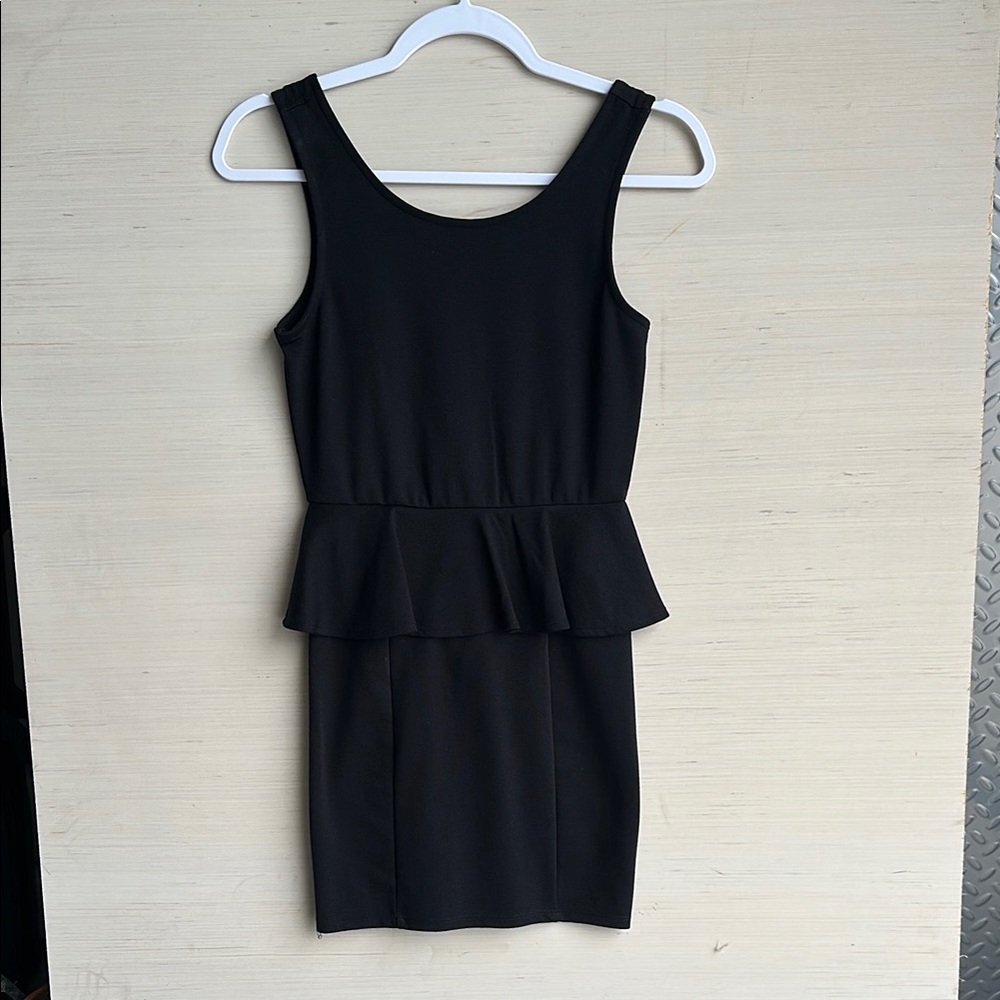 American Eagle Outfitters Black Peplum Dress size 0